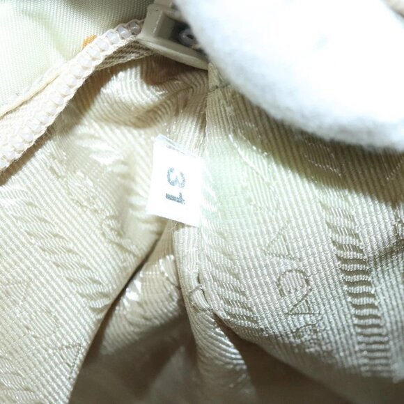 PRADA Tote Bag Nylon White Silver Auth 99539 - Picture 10 of 16